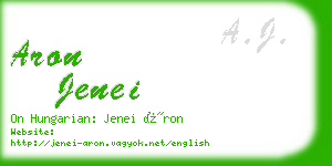 aron jenei business card